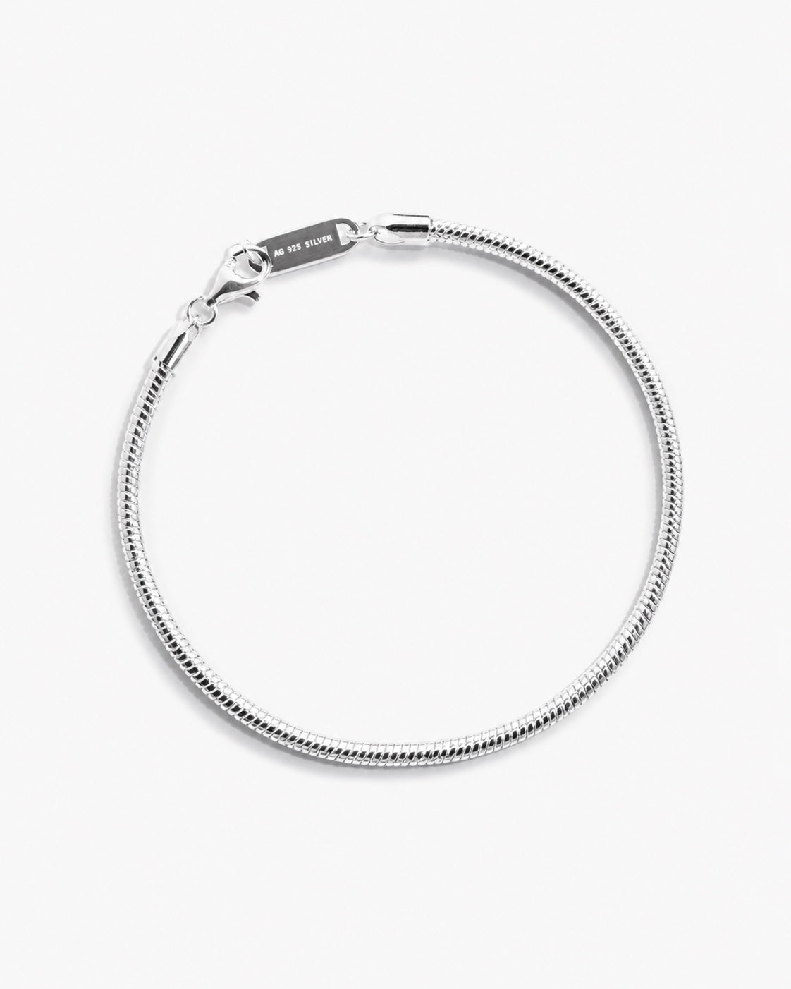 Pulsera Royal Boa® en plata de ley 925 con eslabón tipo serpiente y mosquetón