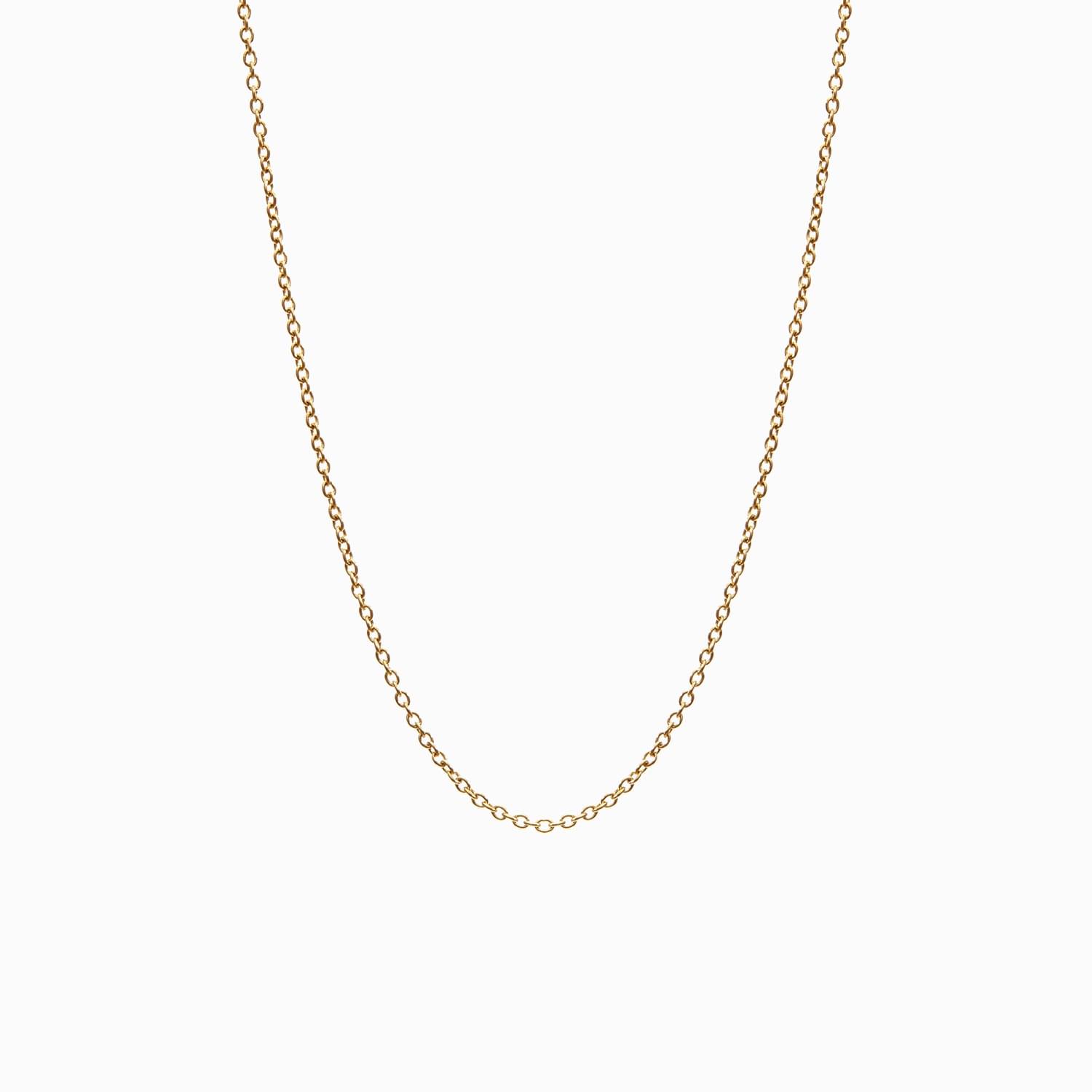 Collar Evora dorado, cadena fina extendida en curva