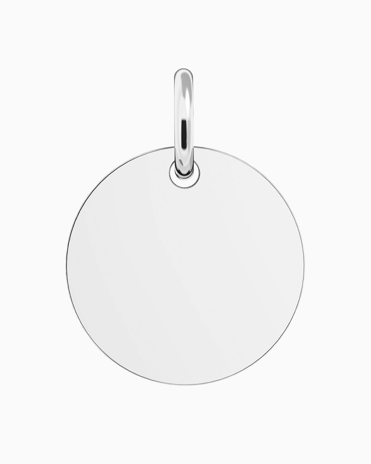 Colgante Circle® en acero sin grabar, totalmente de frente
