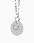 Collar Botany con colgante Circle® personalizado Plata