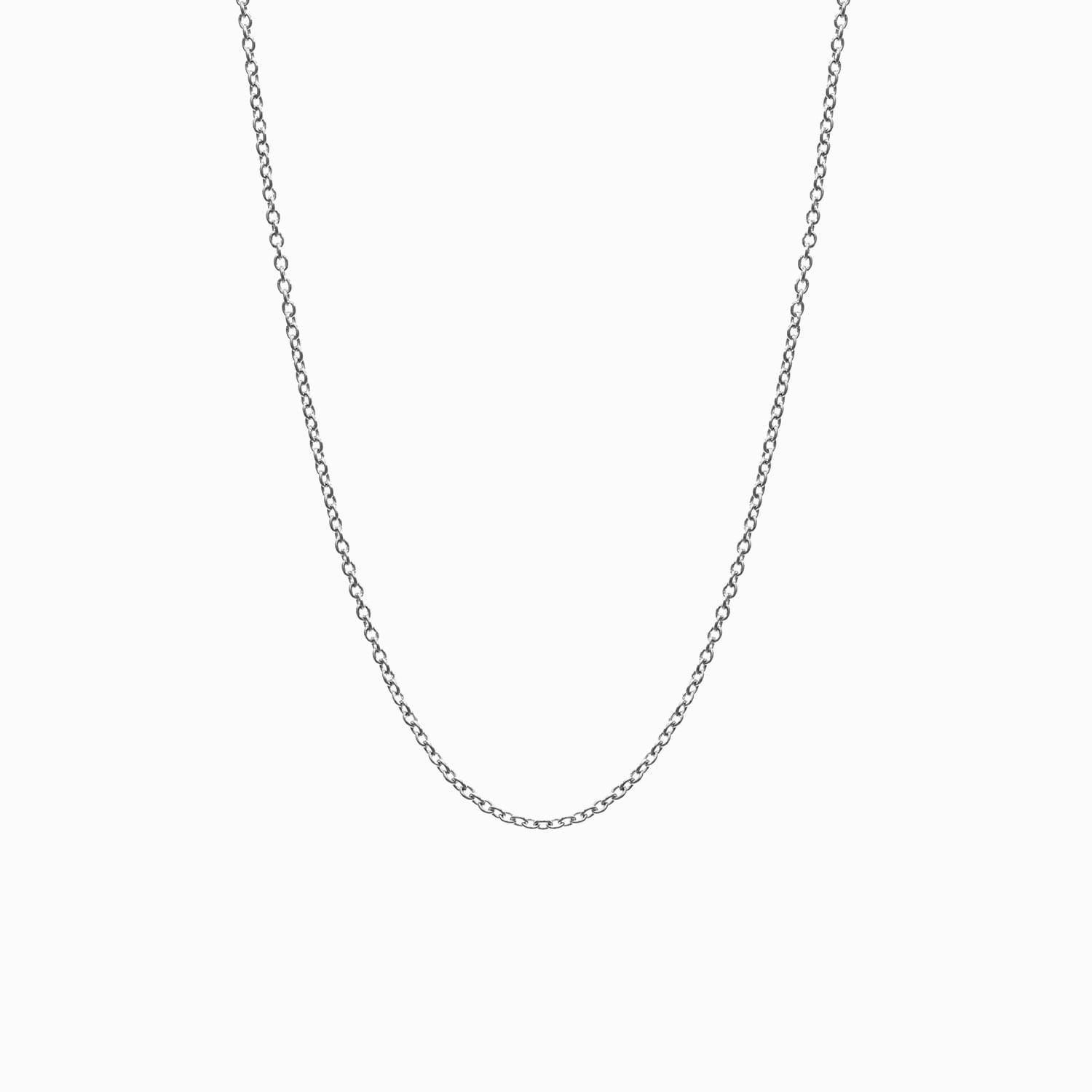 Collar Evora en acero, cadena muy fina extendida en curva
