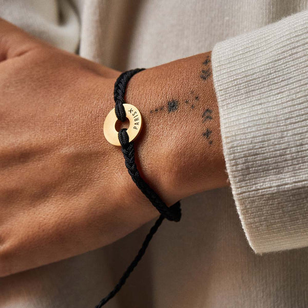 Customizable MyWord® bracelet · Gold Black