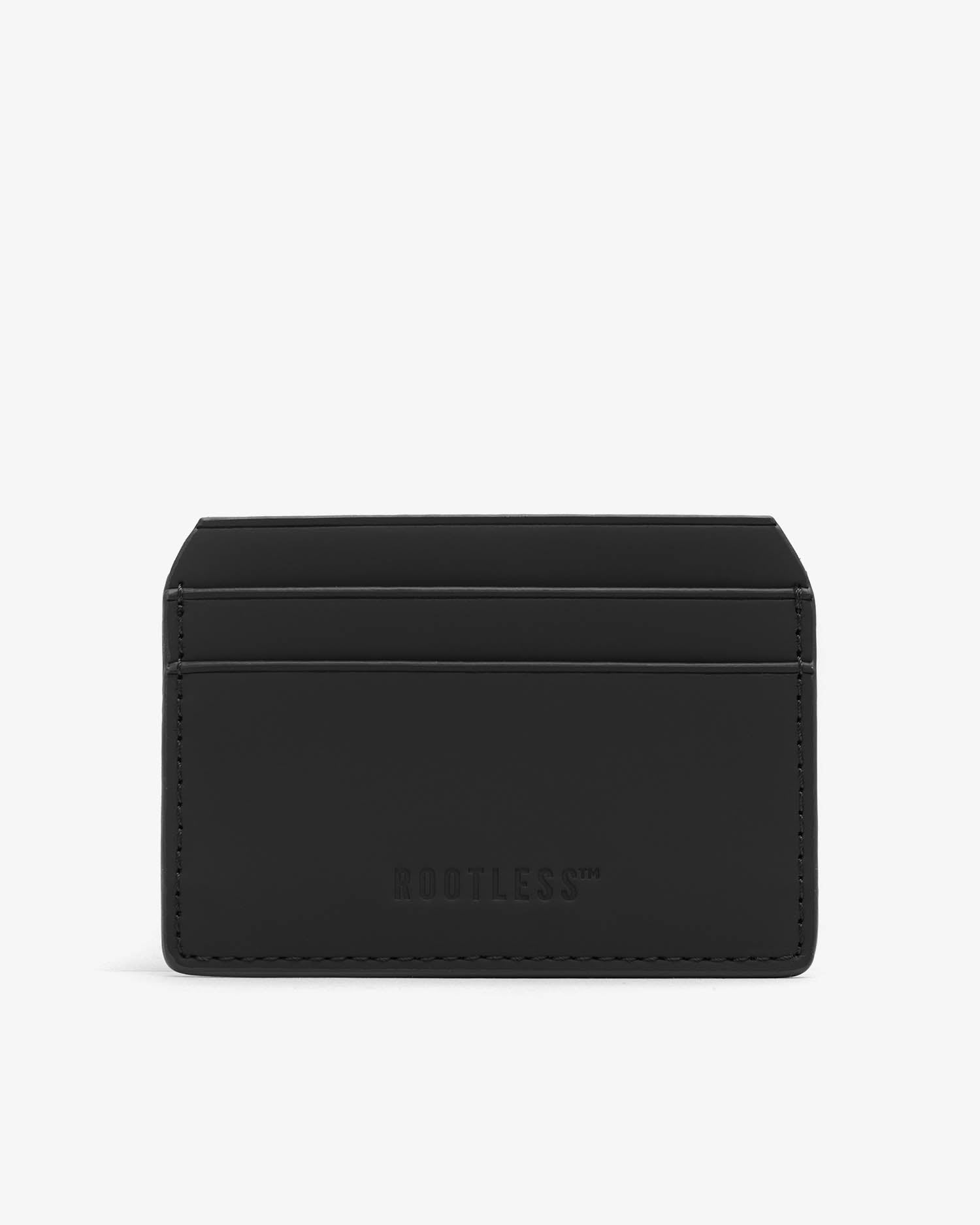 Tarjetero Saints® negro con ranuras para tarjetas, visto de frente